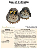 Screech owl babies PDF (instructions only)