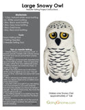 Snowy owl PDF (instructions only)