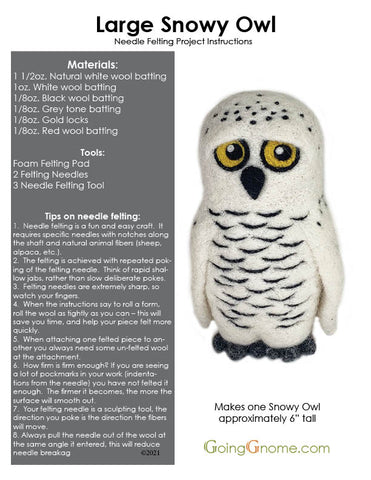 Snowy owl PDF (instructions only)